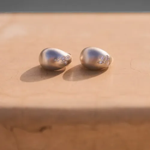 Nos bijoux pour boucles d'oreilles lune argenté pm