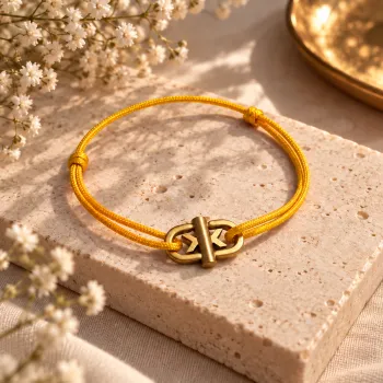 Bracelet Cordon Fin Jaune