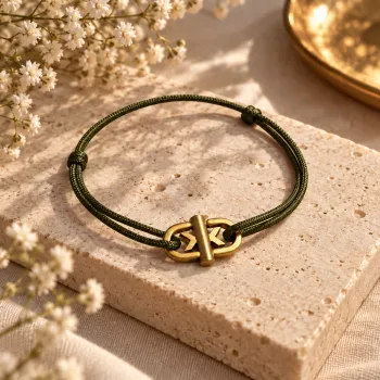 Bracelet Cordon Fin Vert 