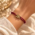 Bracelet Cordon Fin Parme