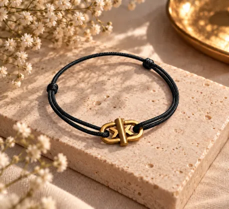 Bracelet Cordon Fin Noir
