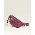 Sac banane cuir Nicole disco Fuchsia