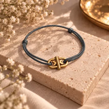 Bracelet Cordon Fin Gris