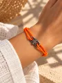 Bracelet Cordon Large Orange