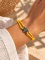 Bracelet Cordon Large Jaune
