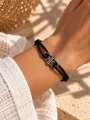 Bracelet Cordon Large Noir 