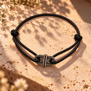 Bracelet Cordon Large Noir 