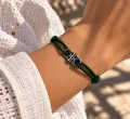 Bracelet Cordon Large Vert