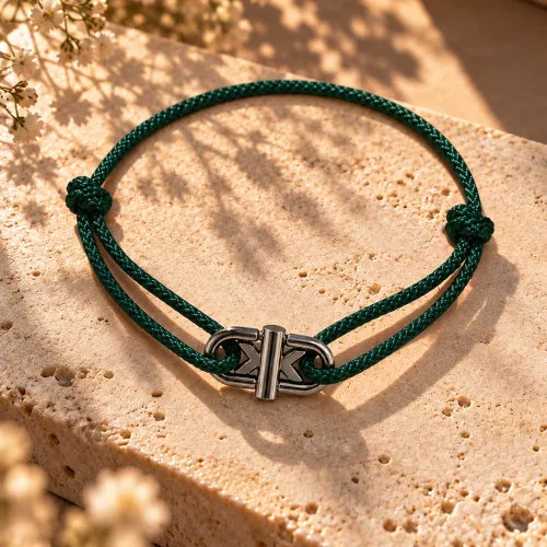 Nos bijoux pour bracelet cordon large vert