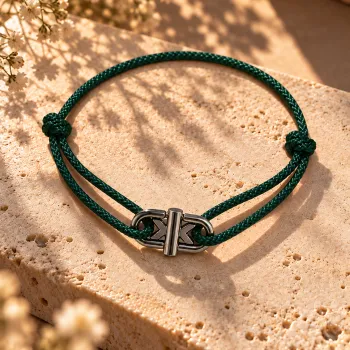 Bracelet Cordon Large Vert