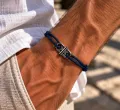 Bracelet Cordon Large Bleu 