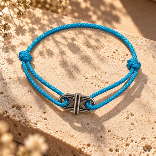 Nos bijoux pour bracelet cordon large turquoise