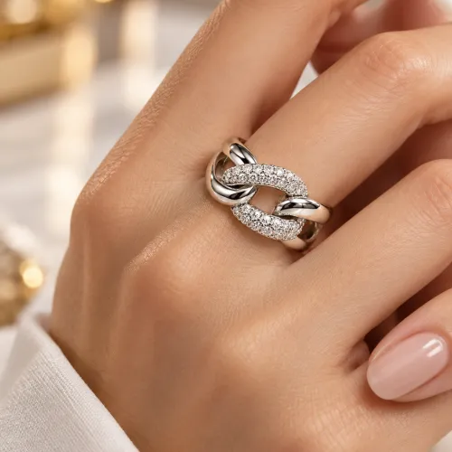 Nos bijoux pour bague maillon central
