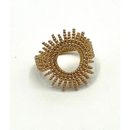 Bague soleil perlé
