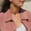 Bracelet - Collier Valentine Vieux rose