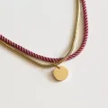 Bracelet - Collier Valentine Vieux rose