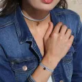 Bracelet - Collier Valentine Bleu ciel