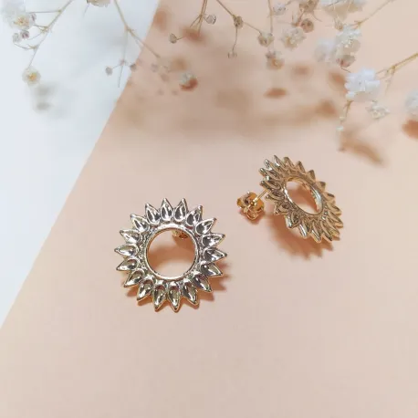 Boucles d'oreilles puces Soleil 20MM