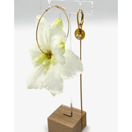 Boucles d'oreilles Muflier soie Keya