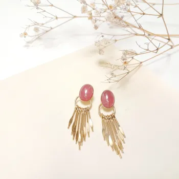 Boucles d'oreilles Edmond Rhodocrosite