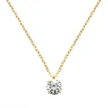 Collier pendentif solitaire 6MM