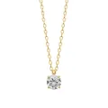 Collier pendentif solitaire 6MM