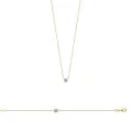 Collier pendentif solitaire 8MM