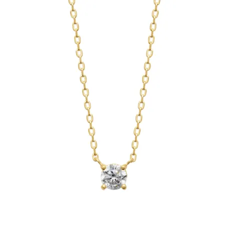 Collier pendentif solitaire 8MM