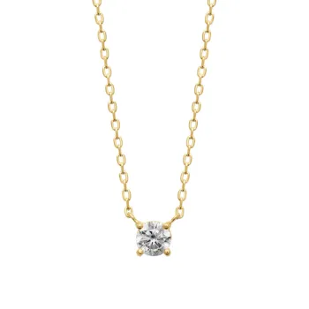 Collier pendentif solitaire 8MM