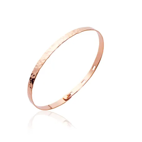 Bracelet martelé rose