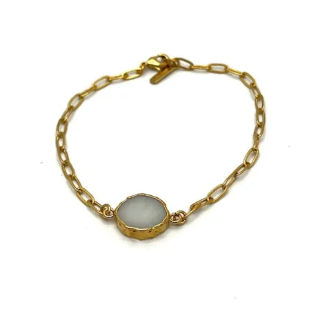 Bracelet kara agate blanche