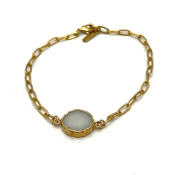 Bracelet kara agate blanche