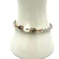 Bracelet Paloma bicolore pyrite et perle 