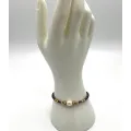 Bracelet Fallon coquillage gris perle blanche