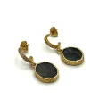 Boucles d'oreilles baby kara labradorite
