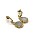 Boucles d'oreilles baby kara agate blanche