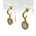 Boucles d'oreilles baby kara agate blanche