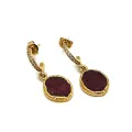 Boucles d'oreilles baby kara racine de rubis