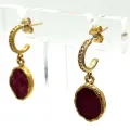 Boucles d'oreilles baby kara racine de rubis