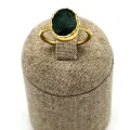 Bague Kara émeraude Raw