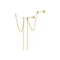 Boucles d'oreilles chaine 2 trous