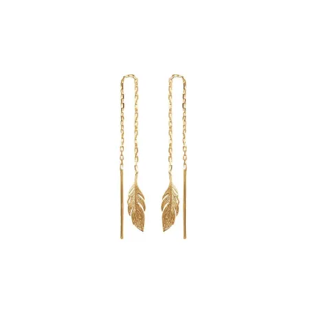 Boucles d'oreilles chaine et plume
