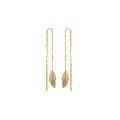 Boucles d'oreilles chaine et plume
