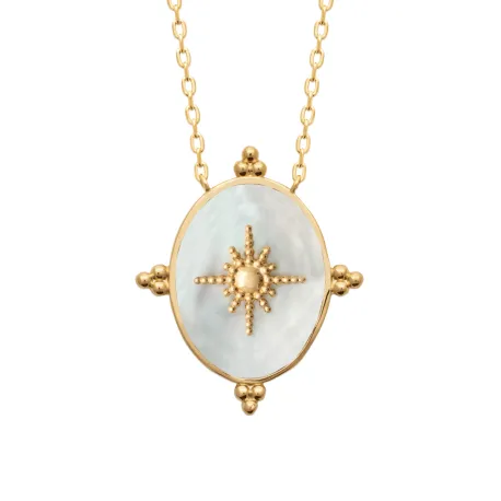 Collier étoile du soir, or chaine 45cm
