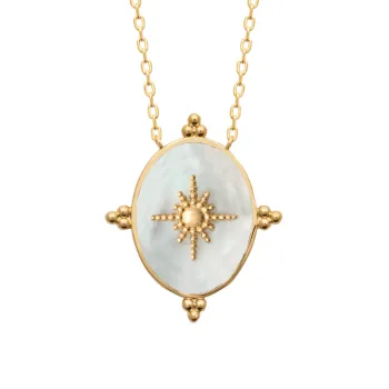Collier étoile du soir, or chaine 45cm