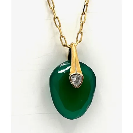 Collier Baby Axel Agate verte