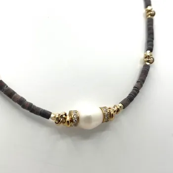 Collier chocker Fallon Perle et coquillage 