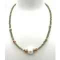 Collier chocker Fallon Perle et apatite verte
