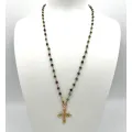 Collier happy rubis zoïsite médaille Holy