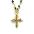 Collier happy rubis zoïsite médaille Holy